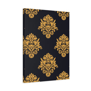 Damask Pattern 034 - 18 in x 24 in Matte Canvas, Stretched, 1.25 in