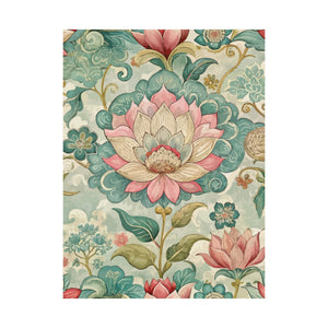 Folk Floral Pattern, Nepalese Inspired 02 - 18 in x 24 in Matte Poster