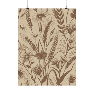 Wildflowers Pattern 173 - 18 in x 24 in Matte Poster