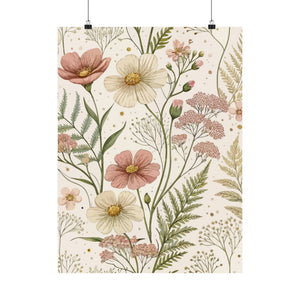 Wildflowers Pattern 054 - 18 in x 24 in Matte Poster