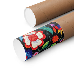 Mexican Floral Fiesta Pattern 028 - 18 in x 24 in Matte Poster