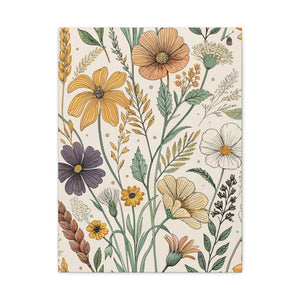Wildflowers Pattern 002 - 18 in x 24 in Matte Canvas, Stretched, 1.25 in