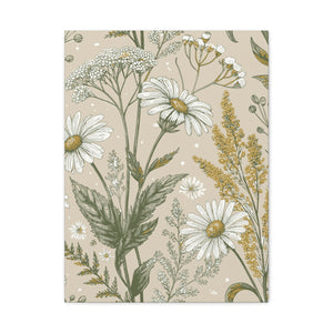 Wildflowers Pattern 157 - 18 in x 24 in Matte Canvas, Stretched, 1.25 in