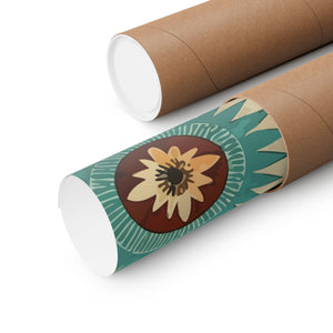 Folk Floral Pattern, Native American Inspired 01 - 18 in x 24 in Matte Poster