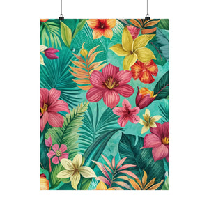 Folk Floral Pattern, South American Inspired 01 - 18 in x 24 in Matte Poster
