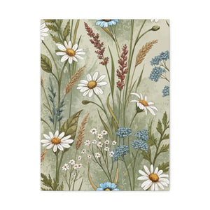 Wildflowers Pattern 167 - 18 in x 24 in Matte Canvas, Stretched, 1.25 in