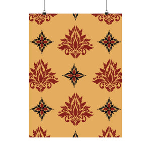 Damask Pattern 009 - 18 in x 24 in Matte Poster