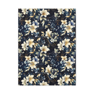 Nocturnal Bloom Pattern 006 - 18 in x 24 in Matte Canvas, Stretched, 1.25 in