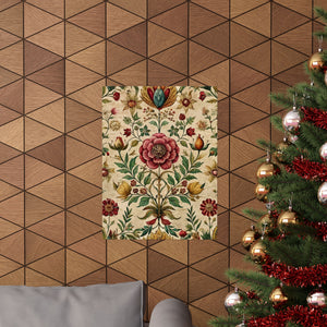 Folk Floral Pattern, Iranian Inspired 03 - 18 in x 24 in Matte Poster