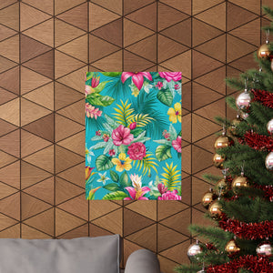 Folk Floral Pattern, Brazilian Inspired 01 - 18 in x 24 in Matte Poster