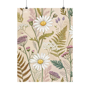 Wildflowers Pattern 050 - 18 in x 24 in Matte Poster