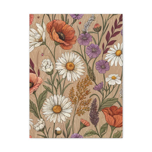 Wildflowers Pattern 095 - 18 in x 24 in Matte Canvas, Stretched, 1.25 in