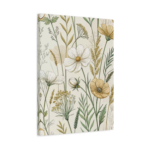Wildflowers Pattern 042 - 18 in x 24 in Matte Canvas, Stretched, 1.25 in