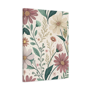 Wildflowers Pattern 109 - 18 in x 24 in Matte Canvas, Stretched, 1.25 in