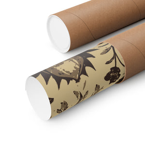 Folk Floral Pattern, Afghan Inspired 01 - 18 in x 24 in Matte Poster