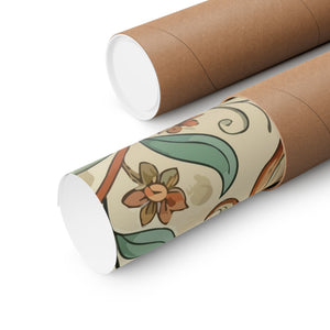 Folk Floral Pattern, Middle Eastern Inspired 01 - 18 in x 24 in Matte Poster