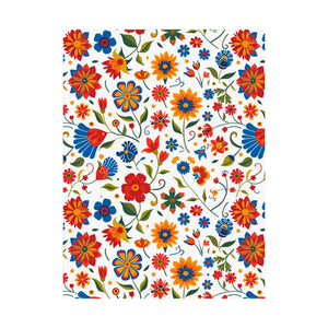 Mexican Floral Fiesta Pattern 014 - 18 in x 24 in Matte Poster