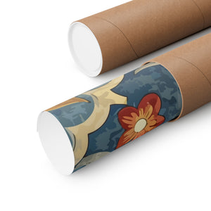 Folk Floral Pattern, Tibetan Inspired 02 - 18 in x 24 in Matte Poster