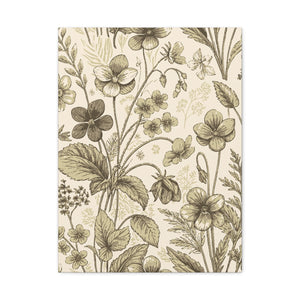 Wildflowers Pattern 180 - 18 in x 24 in Matte Canvas, Stretched, 1.25 in