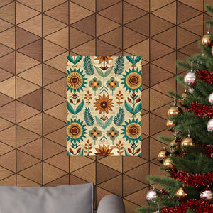 Folk Floral Pattern, Native American Inspired 03 - 18 in x 24 in Matte Poster