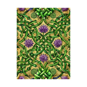 Folk Floral Pattern, Celtic Inspired 06 - 18 in x 24 in Matte Poster
