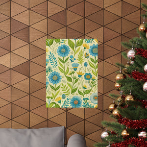 Folk Floral Pattern, Baltic Inspired 02 - 18 in x 24 in Matte Poster