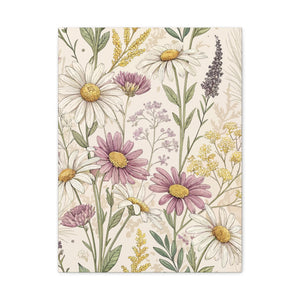 Wildflowers Pattern 045 - 18 in x 24 in Matte Canvas, Stretched, 1.25 in