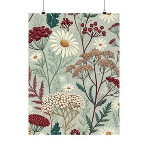 Wildflowers Pattern 036 - 18 in x 24 in Matte Poster