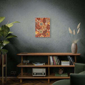 Folk Floral Pattern, African Inspired 02 - 18 in x 24 in Matte Canvas, Stretched, 1.25 in