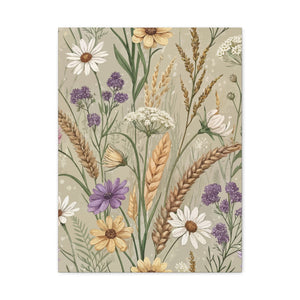 Wildflowers Pattern 134 - 18 in x 24 in Matte Canvas, Stretched, 1.25 in