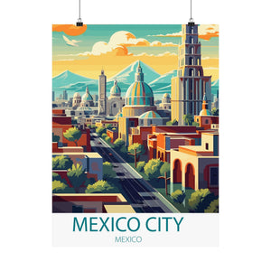 Famous Travel Destinations - Mexico City, Mexico - 18 in x 24 in Matte Poster
