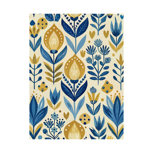 Folk Floral Pattern, Scandinavian Inspired 03 - 18 in x 24 in Matte Poster