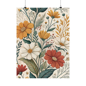 Wildflowers Pattern 070 - 18 in x 24 in Matte Poster