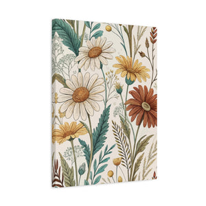 Wildflowers Pattern 015 - 18 in x 24 in Matte Canvas, Stretched, 1.25 in