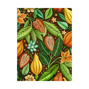 Folk Floral Pattern, Mayan Inspired 01 - 18 in x 24 in Matte Poster
