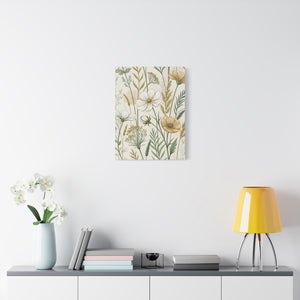 Wildflowers Pattern 042 - 18 in x 24 in Matte Canvas, Stretched, 1.25 in