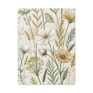 Wildflowers Pattern 042 - 18 in x 24 in Matte Canvas, Stretched, 1.25 in
