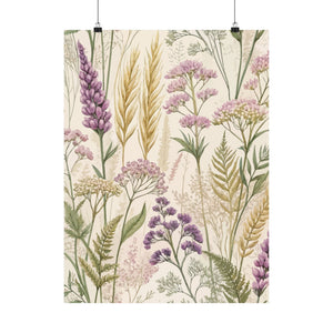 Wildflowers Pattern 146 - 18 in x 24 in Matte Poster