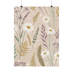 Wildflowers Pattern 063 - 18 in x 24 in Matte Poster