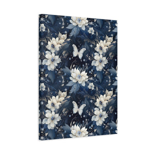 Nocturnal Bloom Pattern 004 - 18 in x 24 in Matte Canvas, Stretched, 1.25 in