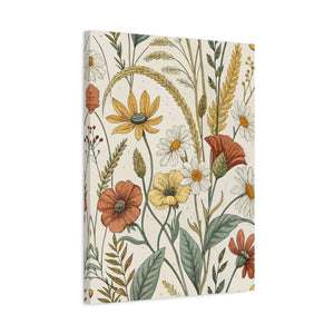 Wildflowers Pattern 001 - 18 in x 24 in Matte Canvas, Stretched, 1.25 in