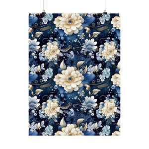 Nocturnal Bloom Pattern 001 - 18 in x 24 in Matte Poster