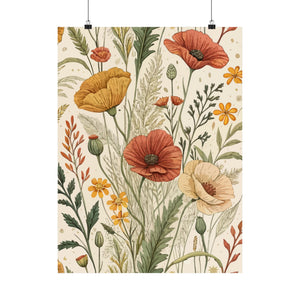 Wildflowers Pattern 008 - 18 in x 24 in Matte Poster