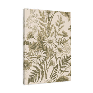 Wildflowers Pattern 153 - 18 in x 24 in Matte Canvas, Stretched, 1.25 in