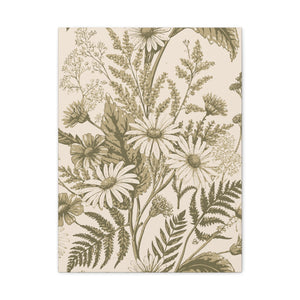 Wildflowers Pattern 153 - 18 in x 24 in Matte Canvas, Stretched, 1.25 in