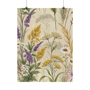 Wildflowers Pattern 130 - 18 in x 24 in Matte Poster