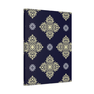 Damask Pattern 031 - 18 in x 24 in Matte Canvas, Stretched, 1.25 in