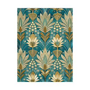 Folk Floral Pattern, Egyptian Inspired 02 - 18 in x 24 in Matte Poster