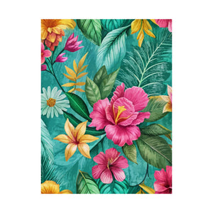 Folk Floral Pattern, South American Inspired 02 - 18 in x 24 in Matte Poster