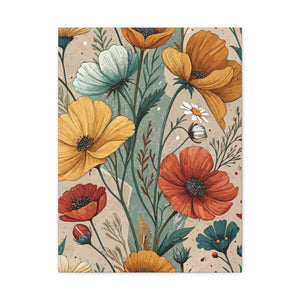 Wildflowers Pattern 032 - 18 in x 24 in Matte Canvas, Stretched, 1.25 in